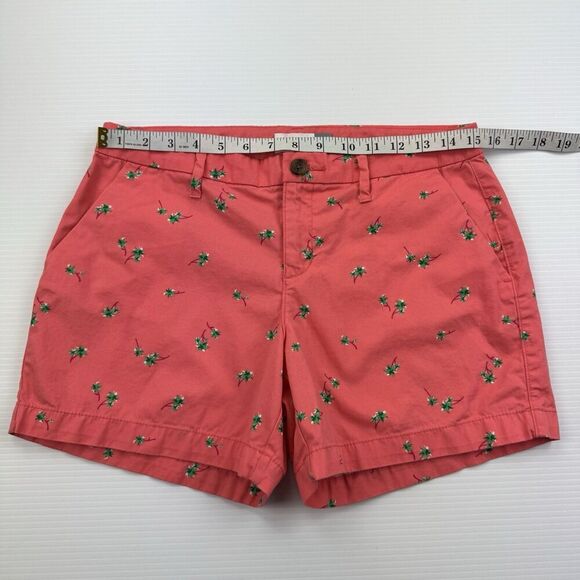 Old Navy Size 4 Pink Shorts Palm Tree Chino - Picture 5 of 7